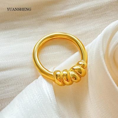 China Trendy Bagues Femmes Chunky Rings Fine Jewelry 18k Gold Filled Jewelry Gifts For Women for sale