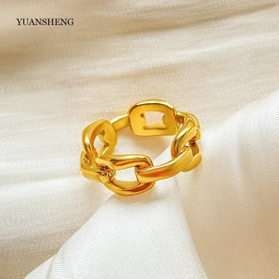 China Wholesale Fashionable Minimalist Rings Women's Chunky Rings Women 18k Gold Filled Jewelry for sale