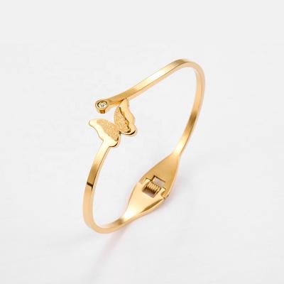 China Classic 2022 Latest jewellery Pulsera 18k Gold Butterfly Charm Bracelet for Female Party Accessories Women for sale