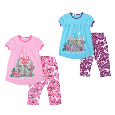 China Preppy Style Kids Kids Girls Pajamas Outfits Boutique Kids Clothing for sale