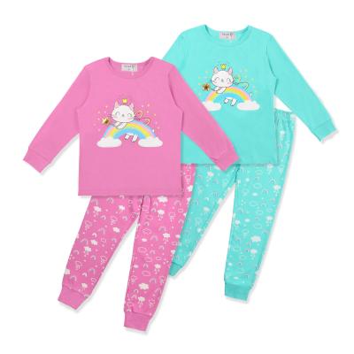 China Wholesale Casual Sleepwear Boys Girls Kids Children Print Simple Cotton Baby Kids Pajamas Set for sale