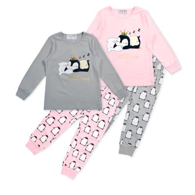 China Fashion Girls Casual Cotton Home Wear Baby Toddler Kids Girls Long Sleeve Babyl Kids Pajamas Sets for sale