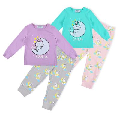 China Wholesale Casual RTS Printing Kids Sleepwear Pajamas Fashion Kids Pajamas Long Sleeve Suits for sale