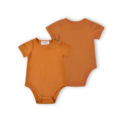 China Wholesale Regular Knitted Waffle Cotton Shorts Sleeves Newborn Infant Romper For Baby for sale