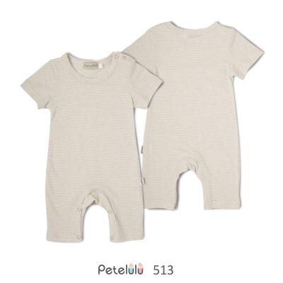 China Short Sleeve Baby Clothes Organic Cotton Stripe Kids Infant Romper for sale