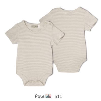 China Wholesale Infant Organic Baby Petelulu Cotton 100% Unisex Short Sleeve Bodysuits For Sleeping for sale