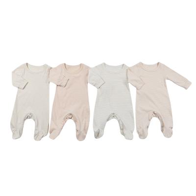 China Long Sleeve Organic Cotton Baby Cotton Infant Long Sleeve Rompers Winter for sale