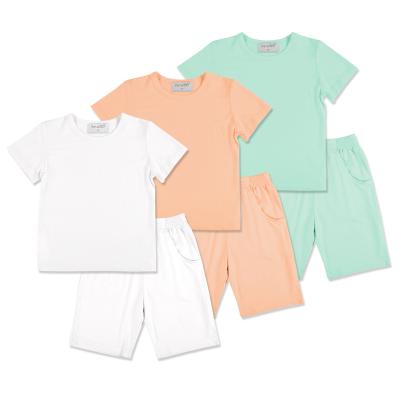 China Breathable Organic Bamboo Kids Women Cotton Loungewear Tencel Ladies Lounge Set Pajamas Solid Color Eco-Friendly Sustainable for sale