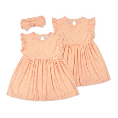 China Factory regular high quality sleeveless dress kids summer bamboo fiber cotton girls dress for sale