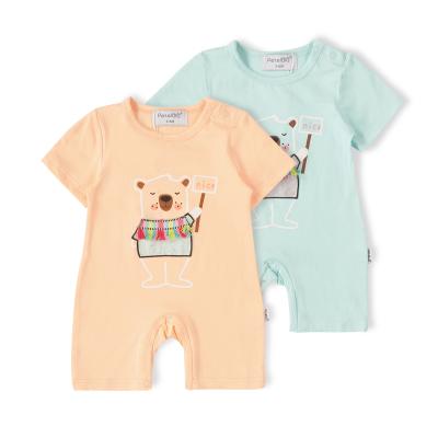 China 100% Eco-friendly Washable Cotton Baby Rompers Baby Summer Clothing Rompers Type for sale