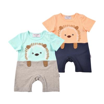 China 2020 Eco-friendly Washable Breathable Baby Clothes Short Sleeve Newborn Wear Printed Cotton Infant Romper for sale