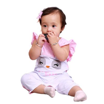 China Petelulu Summer Clothing Baby Short Rompers Cute Sleeve Animals Printing Rompers For Baby for sale