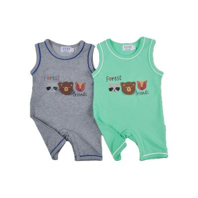 China Short Sleeve Soild Color Baby Clothes Cotton Short Sleeve Newborn Baby Girl Boys Infant Jumpsuit Summer Romper for sale