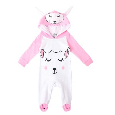 China Lovely Breathable Sheep Long Sleeve Baby Romper Footed Pajamas Infant External Wear for sale