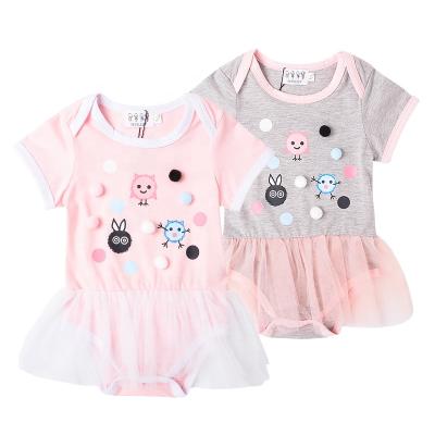 China Wholesale Baby Short Dress Summer Cute Sleeve Baby Romper for sale