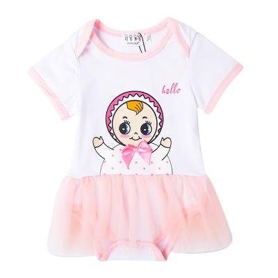 China Baby Short Sleeve Cute Baby Dress Newborn Cloth Rompers for sale