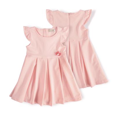 China Breathable High Quality Kids Dress Flower Casual Dress Pinafore Party Baby Girl's Dresses for sale