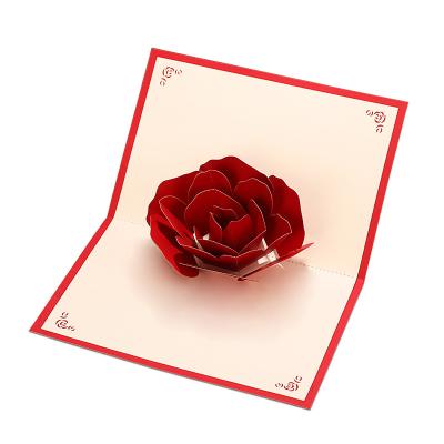 China Valentines Day Party Decoration 3D Valentines Pop Up Greeting Cards Laser Cut Valentine Gift Cards For Happy Valentines Day Surprise for sale