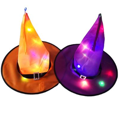 China Wholesale Custom Logo Party Luminous Hat LED Festival Decoration Halloween Lamp Bags Candy Gift Bag for sale