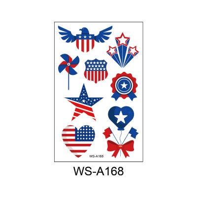 China Wholesale Modern Exquisite American Party Decoration 2021 Independence Day Flag Waterproof Tattoo Sticker for sale