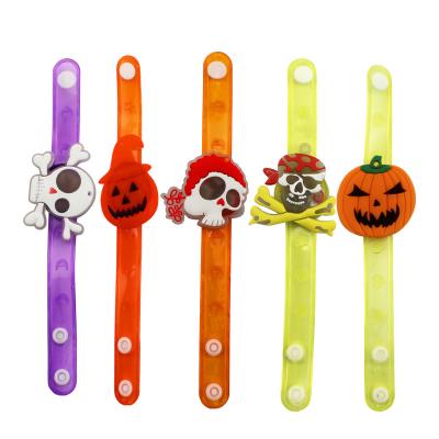 China Festival Decoration Wholesale Halloween Holiday Oriented Plastic Fashion Designer Adjustable Wristbands for sale