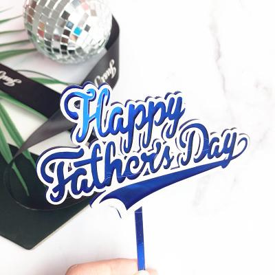 China New Design 2021 Birthday Party Decoration Acrylic Top Hat Activity Happy Fathers Day Cake Decoration Suppliers for sale