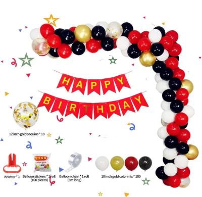 China Fashional Factory Sales Color Happy Birthday Foil Kit Balloons Arch Set For Party Decoration Supplies for sale