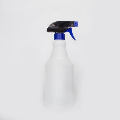 China Chemical White Refillable HDPE Bleach Sprayer Trigger Spray Bottles for sale