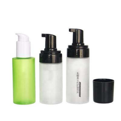 China Personal Care 100ml 200ml Frosted Clear Foamer Pump Bottles Plastic Cosmetic Foam Spray Pump Bottles for sale