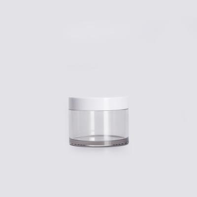 China White Empty Cosmetic Packaging Plastic Eye Cream 30g 50g 100g Cream Jar With Lid For Lip Balm Body Container for sale