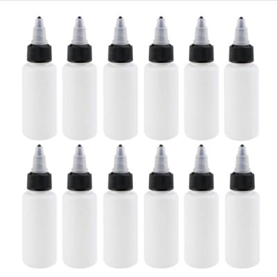 China BEAUTY PACKAGING Empty Dispensing Bottles 30ml With Top Cap 1 Ounce Small Twist Boston Around Plastic LDPE Squeeze Bottle for sale