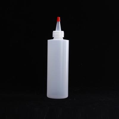 China BEAUTY PACKAGING Cheap 8 Ounce Natural HDPE Cylinder Plastic Squeeze Bottles With Twist Top Caps for sale