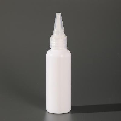 China 60ml Plastic Food Pet Squeeze Dye Bottle With Twist Cap Ink Bottle Plastic Hair Oil Bottle for sale