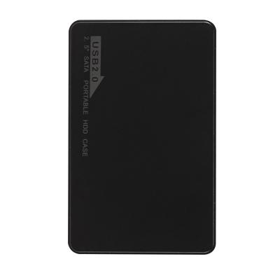 China 2.5 inch sata plastic usb2.0 abs hdd case hdd enclosure case black for sale