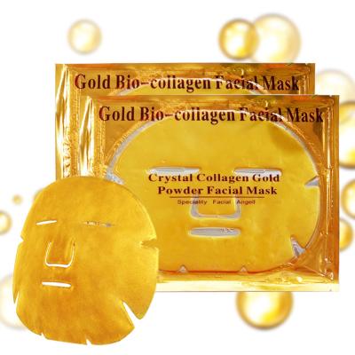 China Custom Private Label Gold Facial Sheet Moisturizer Hydrating 24K Gold Collagen Crystal Gold Face Sheet for sale