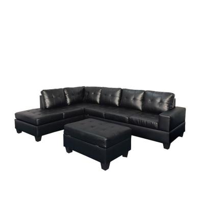 China Factory Direct Sale Modern PVC Sofa Bed Curved Chaise Sectional Sofas for sale