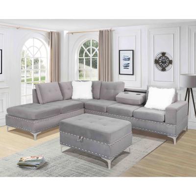 China Convertible Multifunctional Sofa Set Furniture L Shape Living Room Corner Sofas Modern Sectional Couch Sofa Set for sale