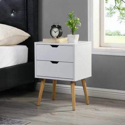 China Small modern wood bedside table nightstand night stand (height) adjustable home bedroom furniture for bedroom for sale