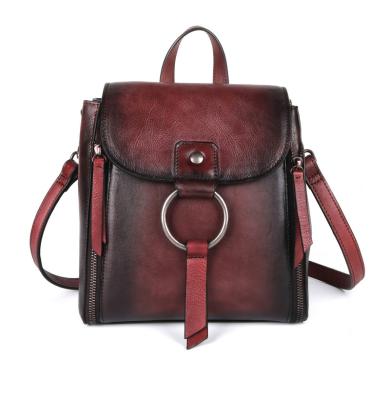 China Wholesale waterproof bagpack girls vintage luxury backbag back bag genuine leather women bags school backpack for woman for sale