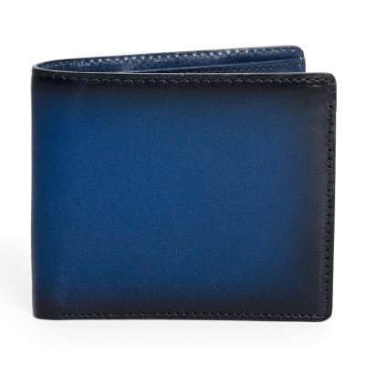 China High Quality Men's RFID Blocking Slim Bifold Genuine Leather Wallet Minimalist Front Pocket Wallets For Men for sale