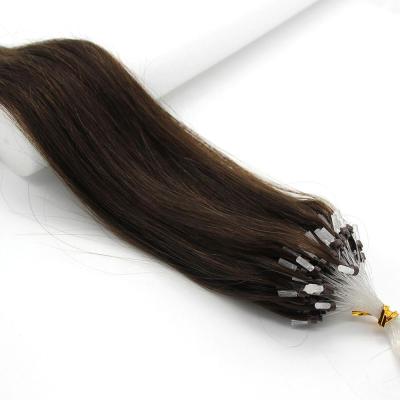 China Cheap Silky Straight 100s Dark Straight Micro Loop Human Hair Extensions/Brown 100% Micro Ring Beads Indian Remy Human Hair for sale