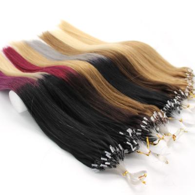 China Silky Straight Easy Curl 14-26inch 100s Wave / Ring Beads Remy Human Hair Extensions Two Tone Micro Ombre Hair Straight for sale