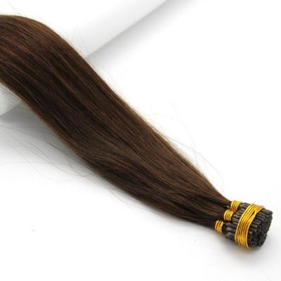 China Wholesale Silky Straight Wave 100s Pre Bonded Medium Brown i tip hair extensions virgin indian remy keratin i tip hair extensions curly straight for sale