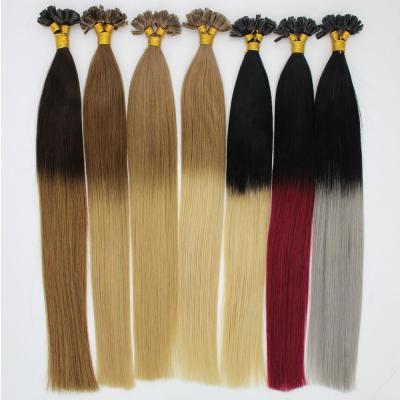 China Wholesale Silky Straight Wave 10A Prebonded Indian Remy Human Hair Extensions Straight 14-28