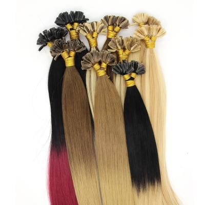 China Silky Straight Wave Pre Bonded Keratin Nail U Tip Indian Remy Human Hair Extensions Straight 14-28