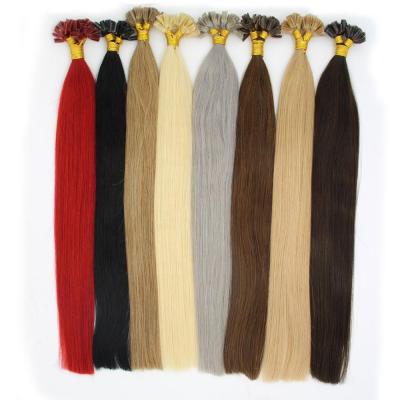 China 1g/s silky tip hair extensions women's wave hair extension 100s 100g/set wholesale u straight 14-28 for sale