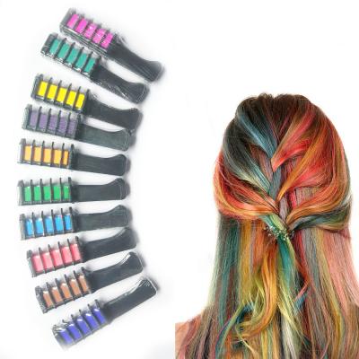 China 10 Color Hair Chalk Salon DIY Temporary Bright Party No Mess Around Hair Dye Hair Chalk Comb Hair Chalk Comb for sale