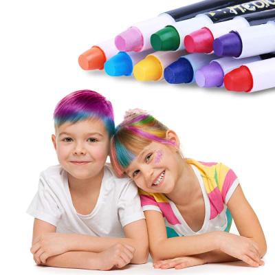 China 12pcs DIY Fashion Temporary Girl New Children Hair Dye Chalk Stick Kids Hair Chalk Parque 12 Colors Hair Chalk Pens for sale