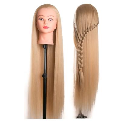 China Head Dolls For Hairdressers 80cm Hairdressing Head Synthetic Hairdressing Mannequin Female Training Head Sc28 for sale