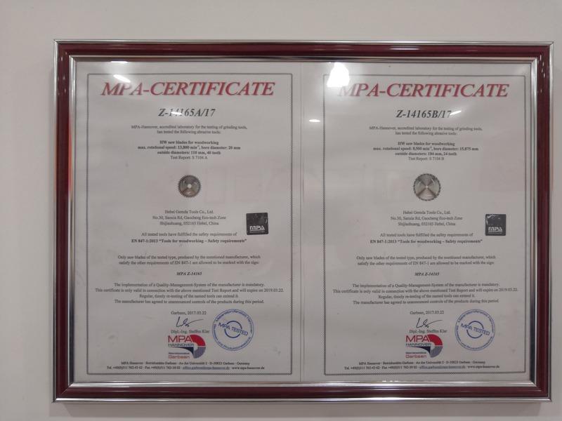 MPA certificate - Hebei Gemda Tools Co., Ltd.